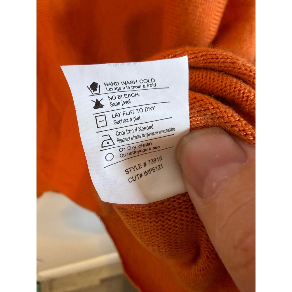 Vince Womens Sweater Cashmere Blend Orange Size S - Picture 6 of 7